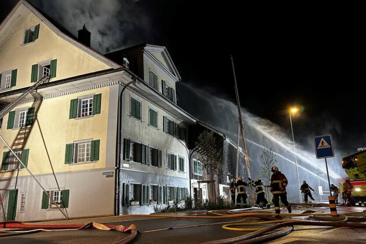 Merenschwand AG - Acht Personen bei Brand verletzt