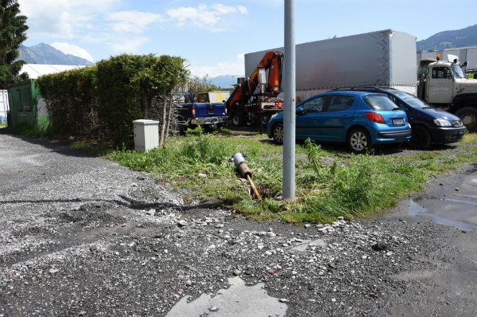 Sargans SG - Alkoholisiert in Hydranten gefahren