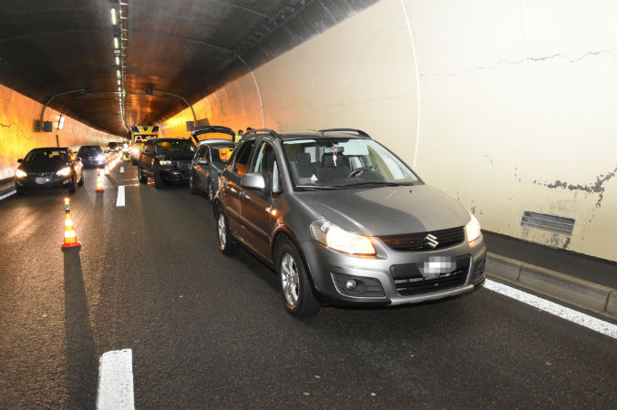 St. Gallen SG - Auffahrkollision im Rosenbergtunnel