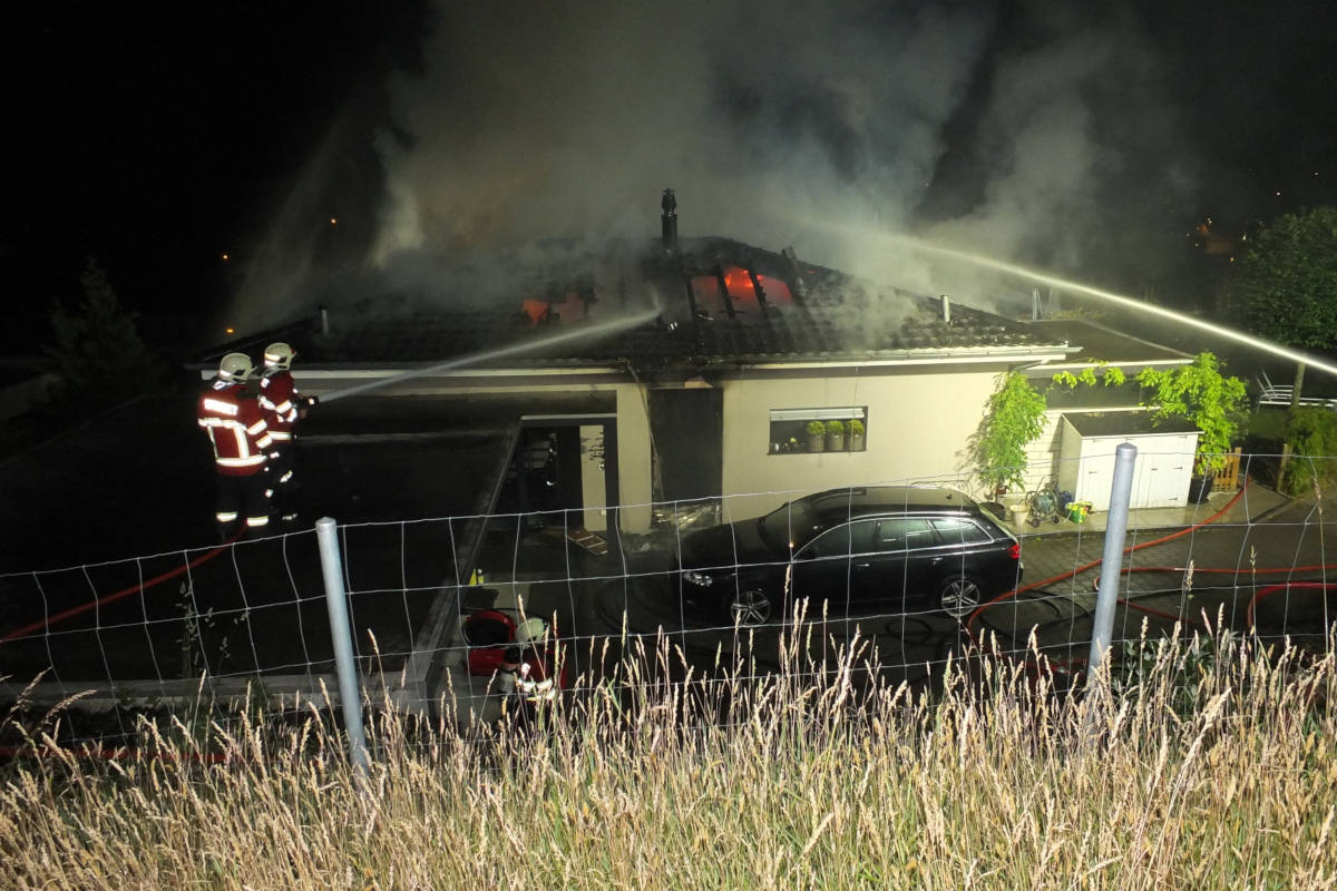 Montlingen SG - Hausbrand mit hohem Sachschaden