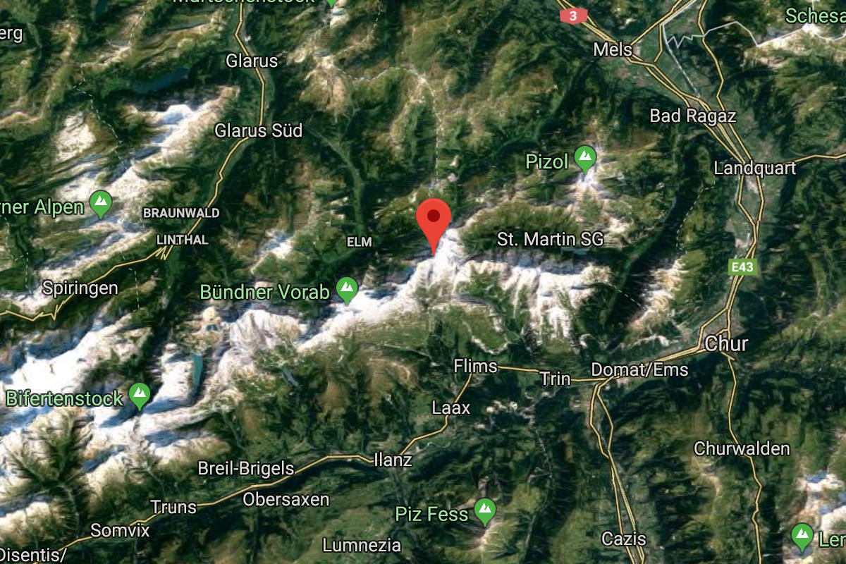 Flims GR - Flugzeugsturz am Piz Segnas in Graubünden