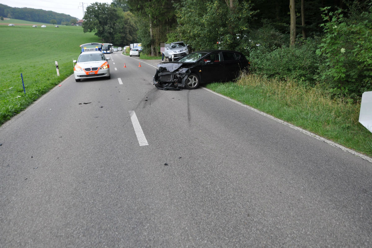 Erlinsbach SO - 20-jähriger Autofahrer schiesst anderes Auto ab