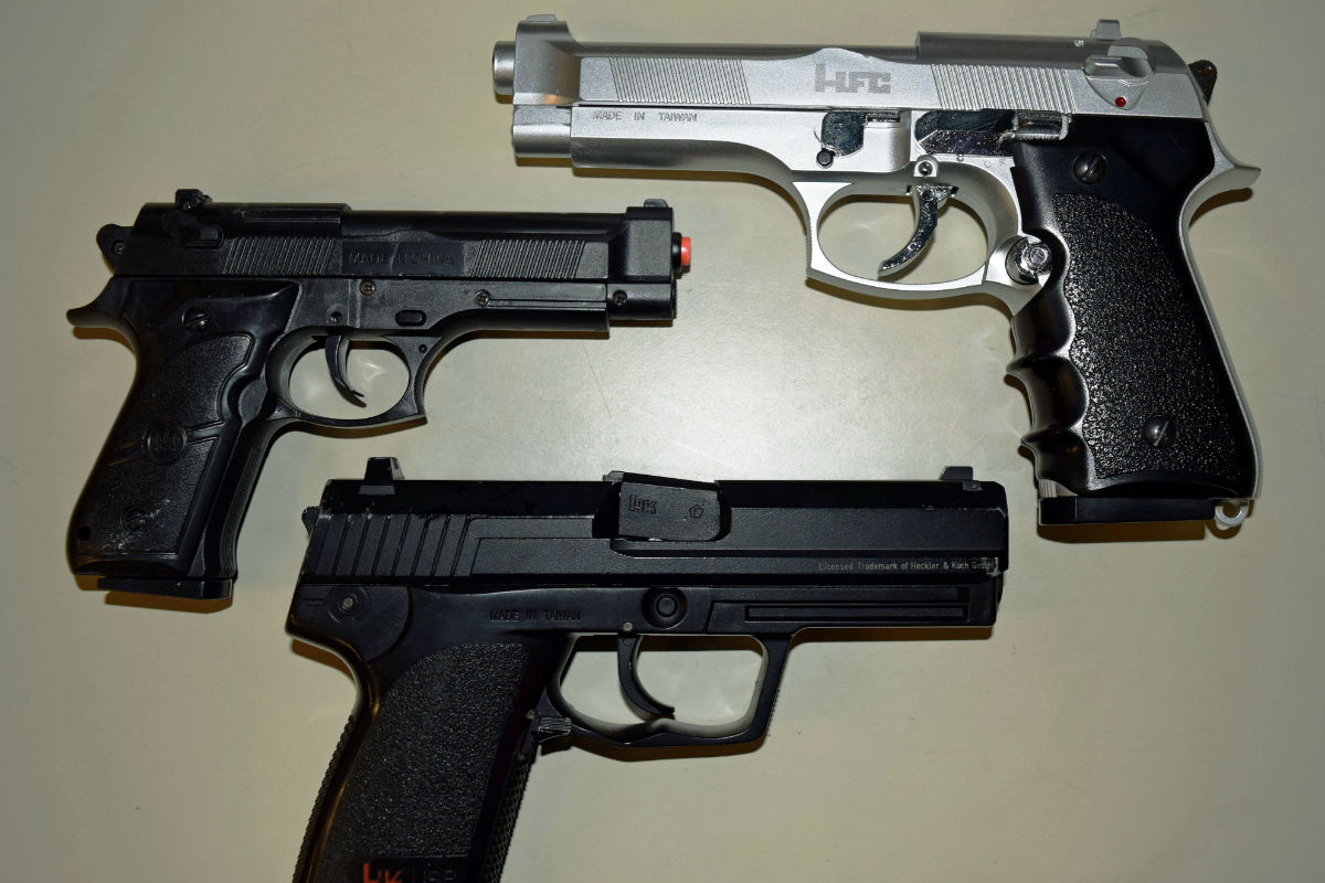 Tragverbot: Softair Pistolen