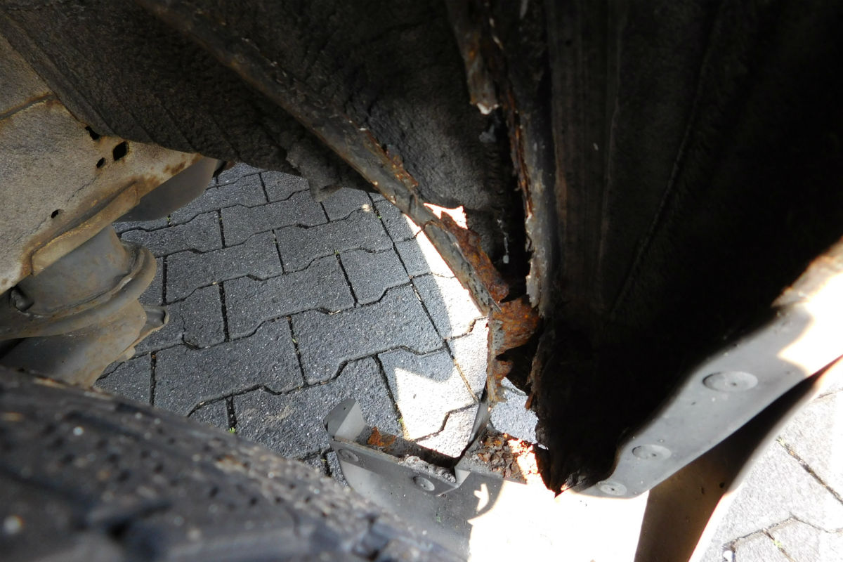 Der kleine Bus wurde gestoppt.