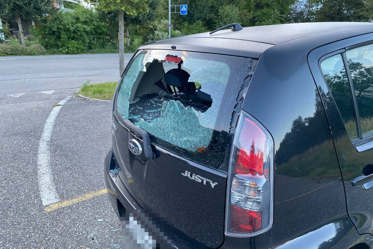 beschädigtes Fahrzeug in Egerkingen