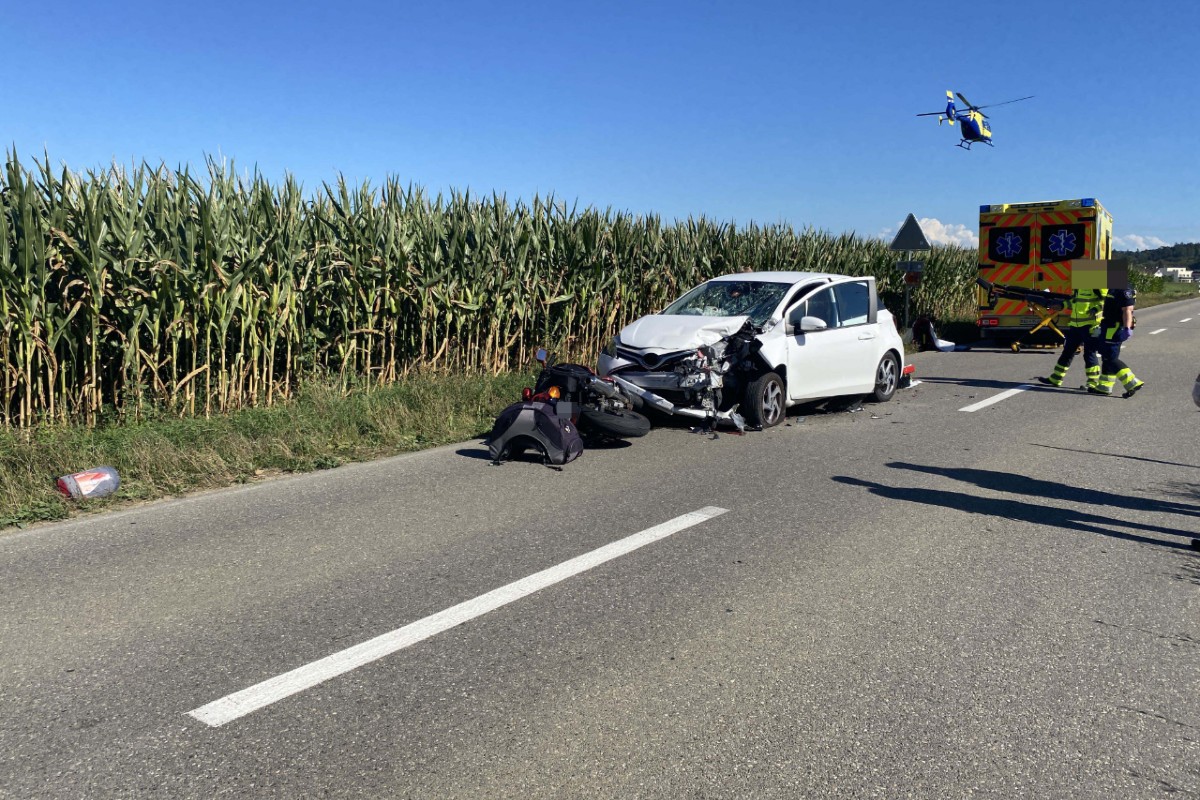 Schwerer Unfall gestern in Leuggern AG.
