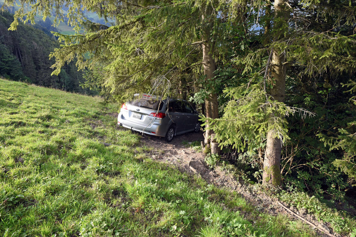 Unfallstelle bei Ruedisperri