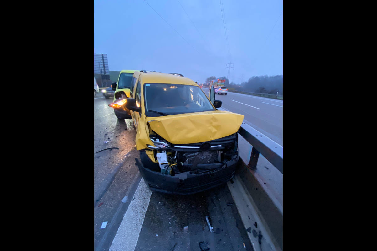 Massenunfall auf der A1 bei Wiedlisbach SO