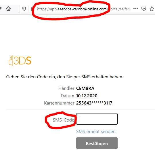 Phishing Email - Ihr Konto Cembra Money Bank wurde begrenzt