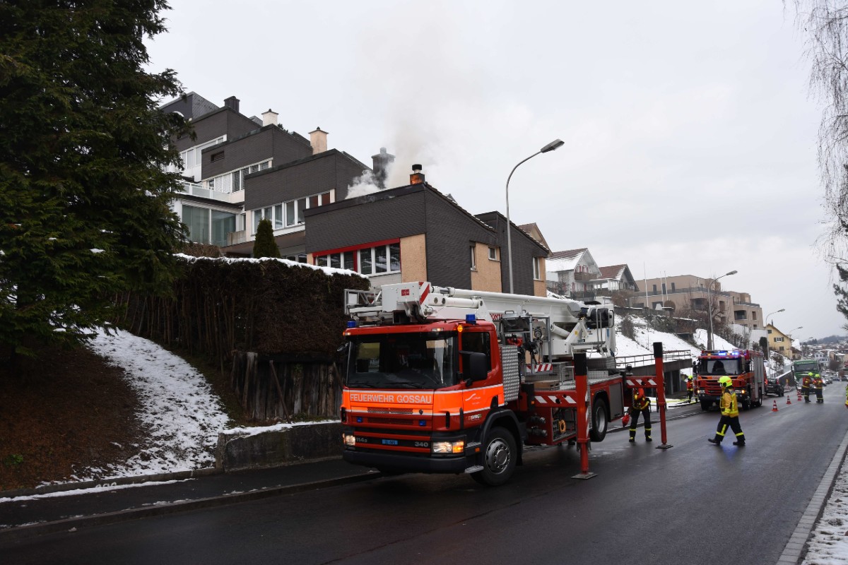 In Gossau SG brannte heute ein Kamin.