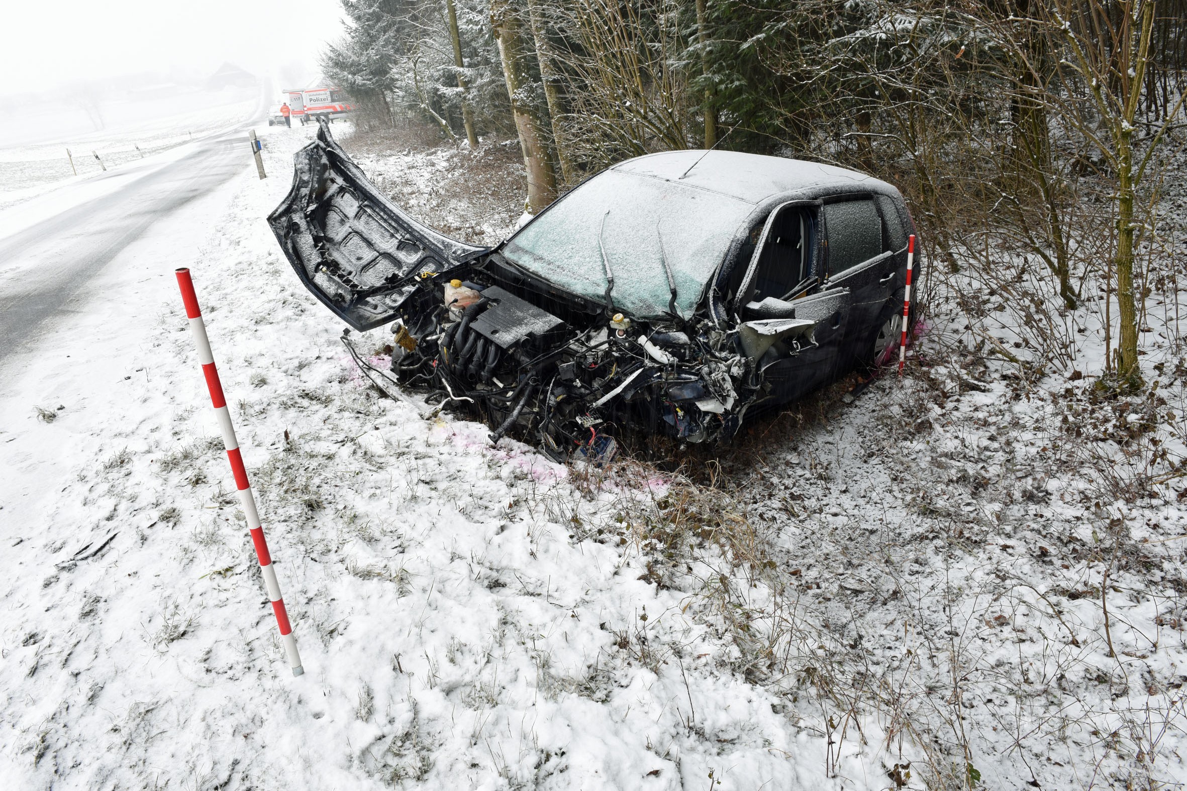 Rain LU – Eines der beteiligten Fahrzeuge (Bild Quelle: Luzerner Polizei)