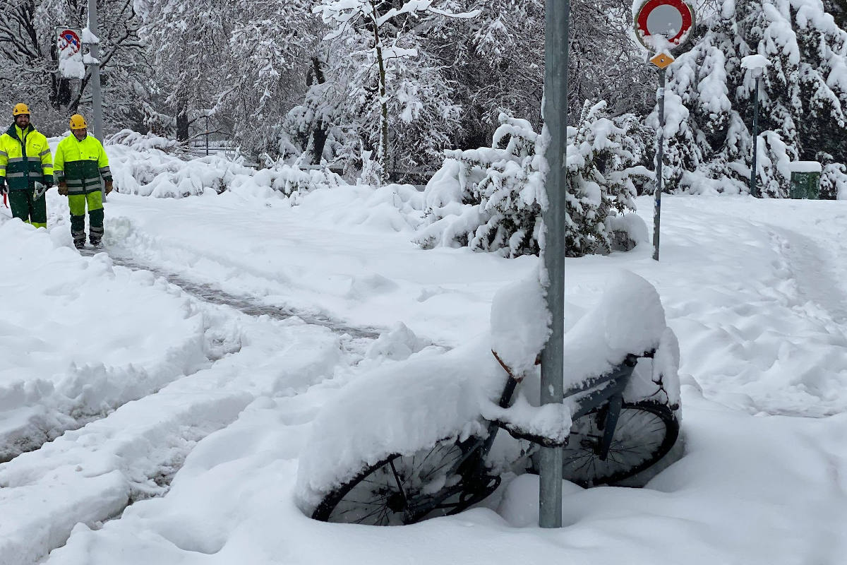 Schnee in Zürich am 15.01.2021