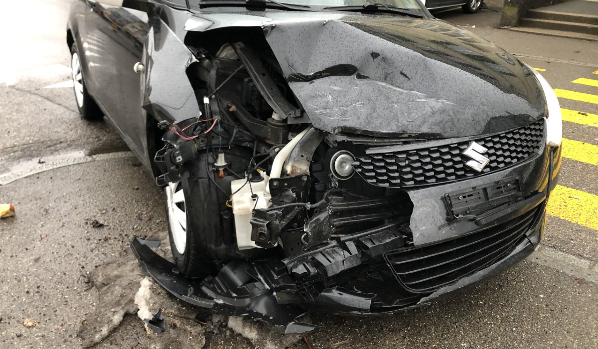 In Schaffhausen kam es heute Morgen zu einer Kollision.