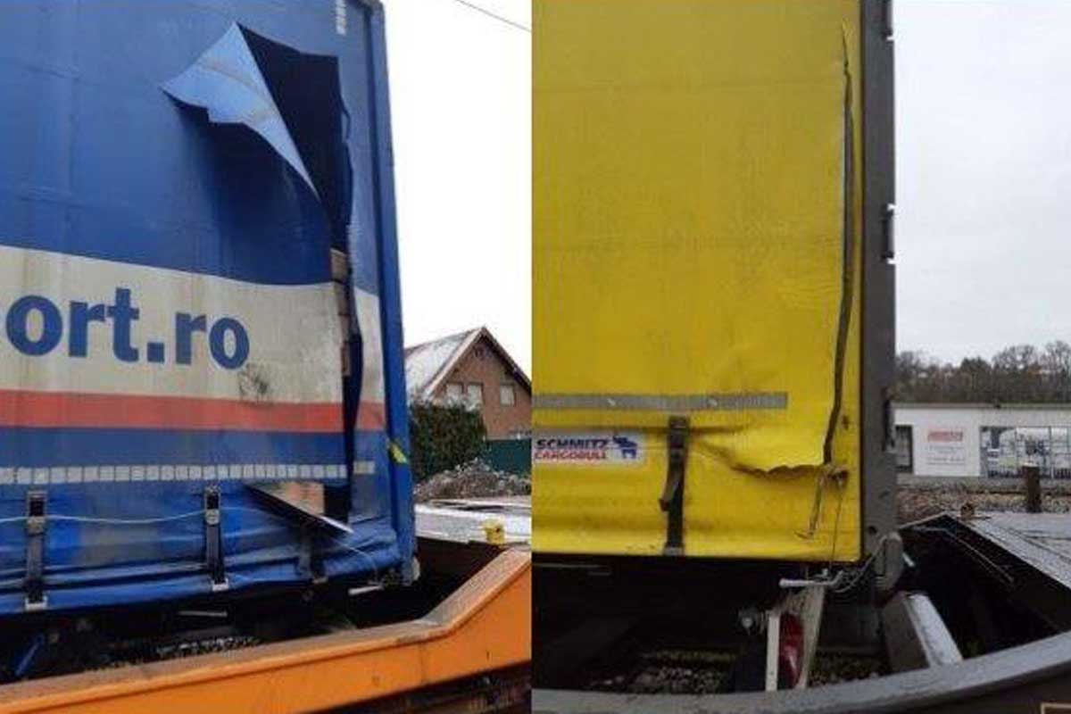 Am Sonntagmorgen stellte der Lokführer des Güterzuges an mehreren Waggons Schäden an den Abdeckplanen in Sinzig fest