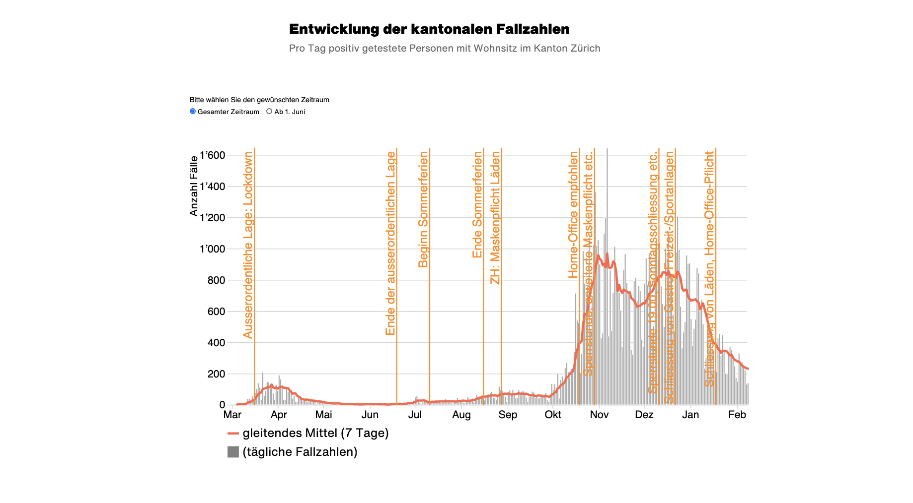 Coronavirus - So ist die Lage im Kanton Zürich am 08.02.2021