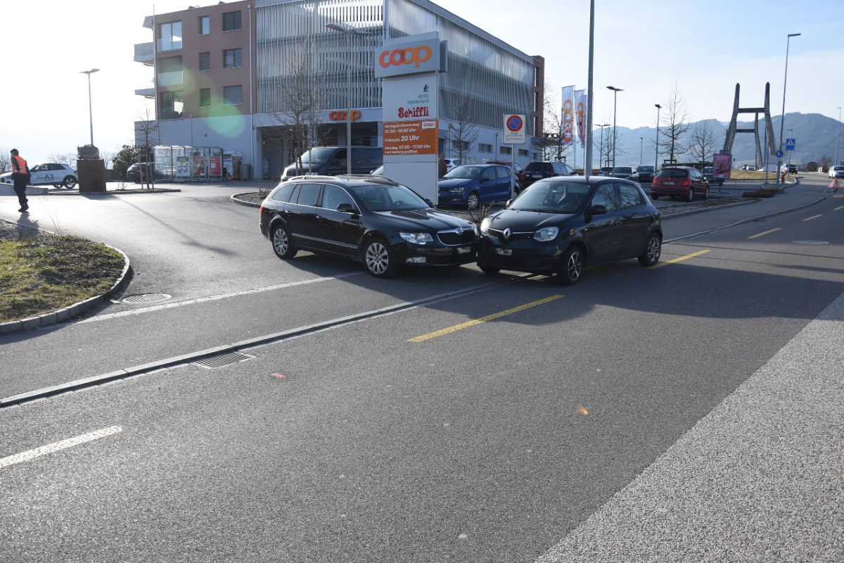 In Diepoldsau SG ist gestern ein fahrunfähiger Lenker in ein stehendes Fahrzeug gefahren.