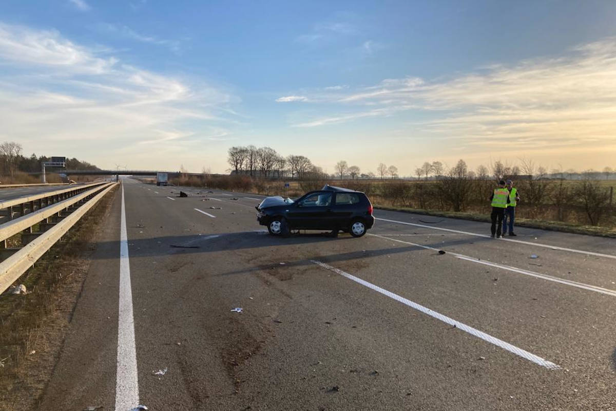  PKW-Fahrerin hat Glück im Unglück bei Unfall auf der A1 bei Sittensen