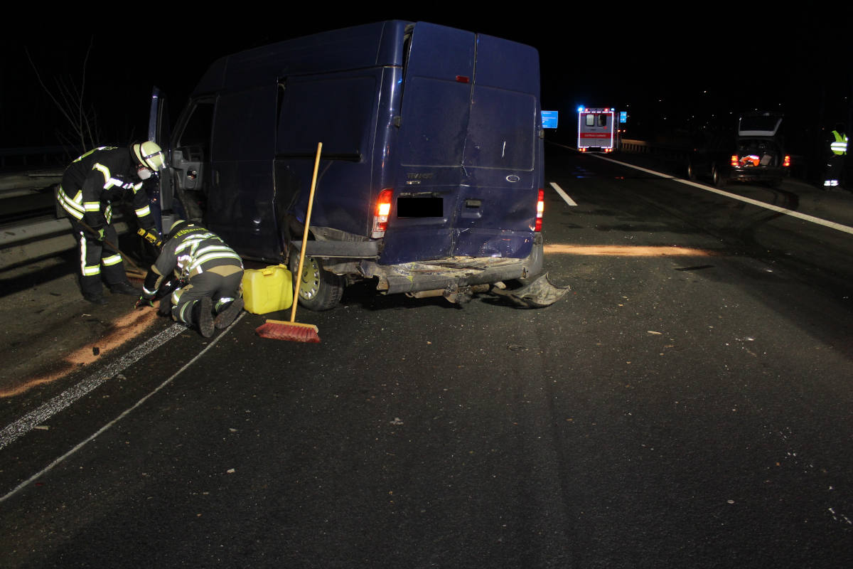 Drei Verletzte bei Auffahrunfall auf der A6 bei Bruchmühlbach-Miesau