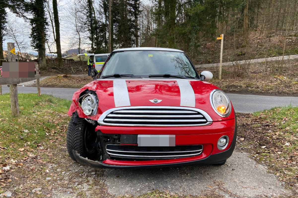 In Seon AG musste eine Autolenkerin ein Ausweichmanöver ausführen und verunfallte.