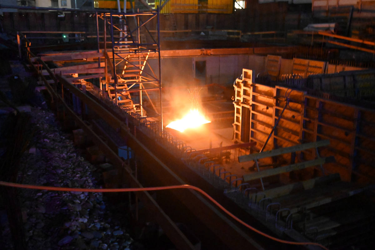 Brand in der Baugrube in Vaduz