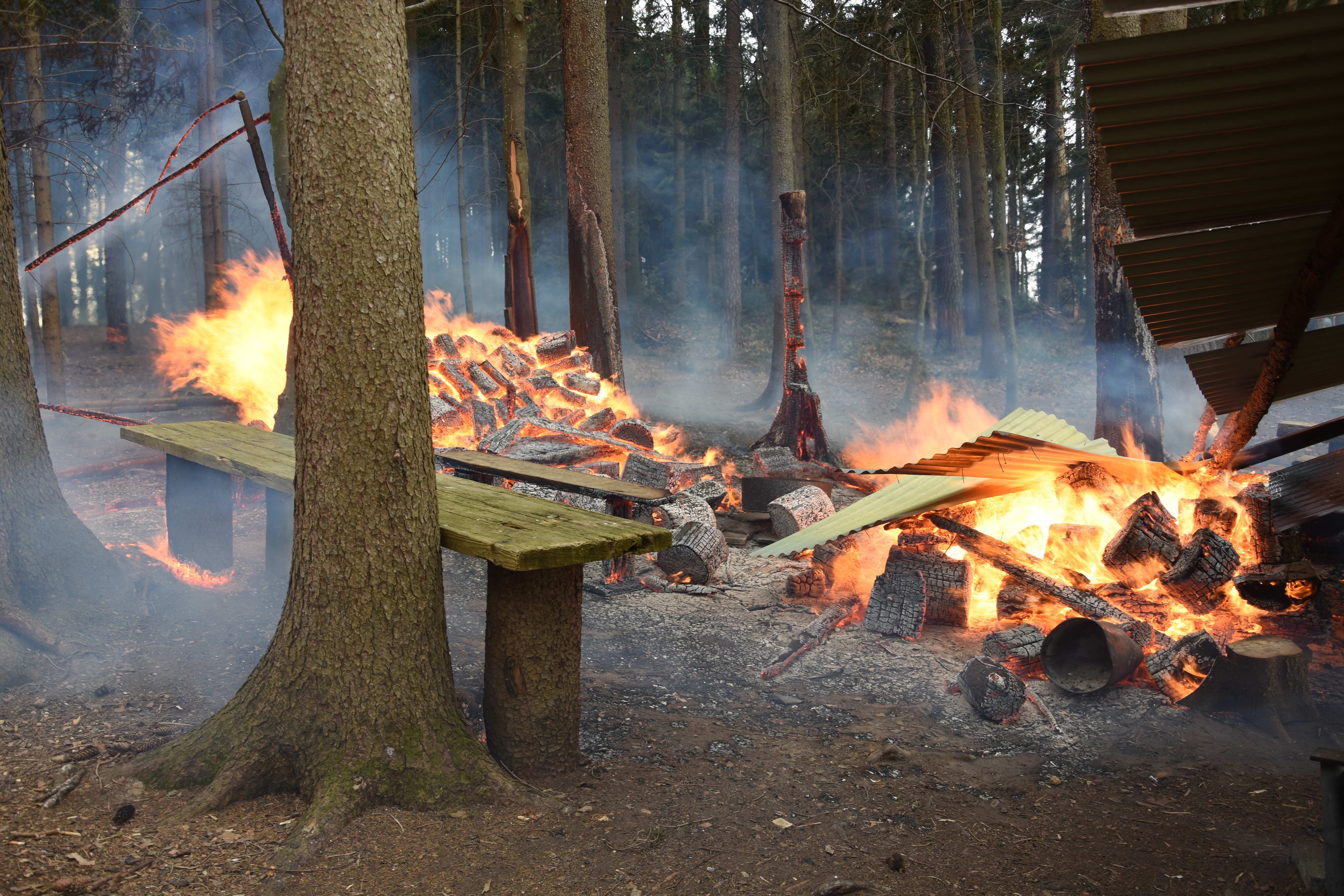 Diverse Feuerstellen brannten gestern.