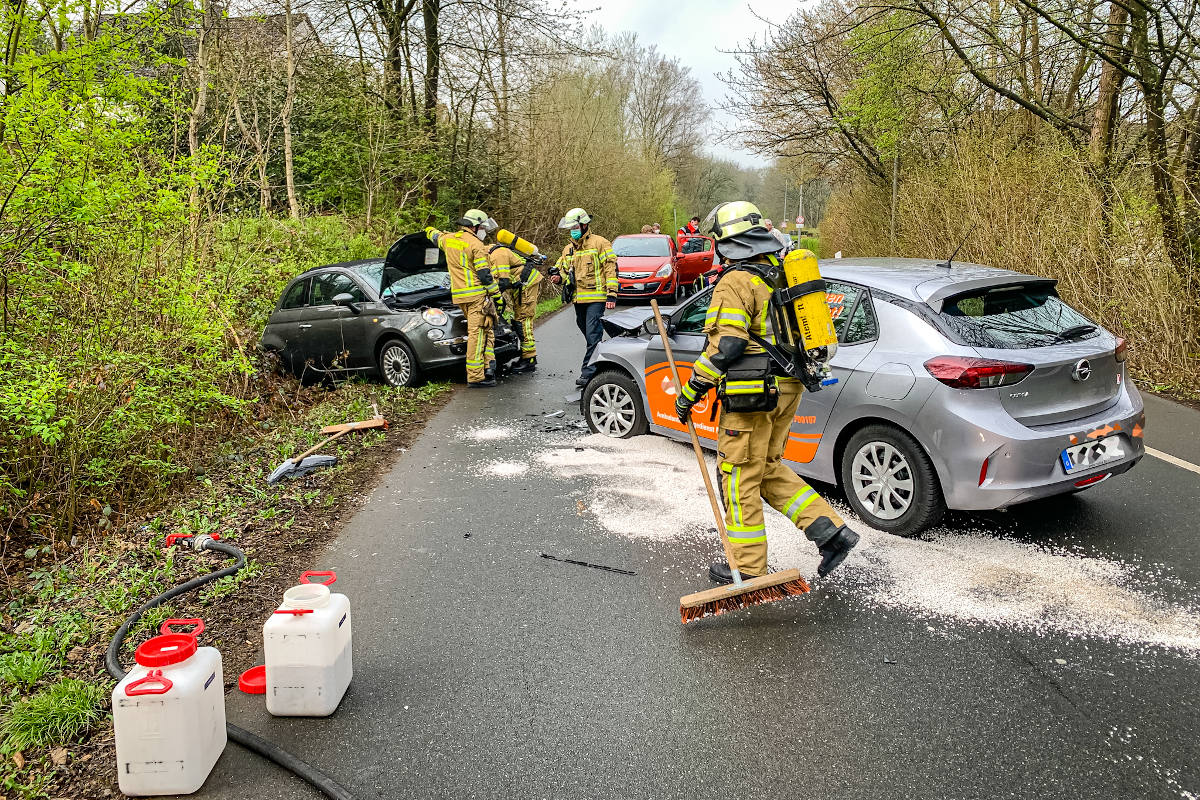 Verkehrsunfall mit zwei verletzten Personen in Menden