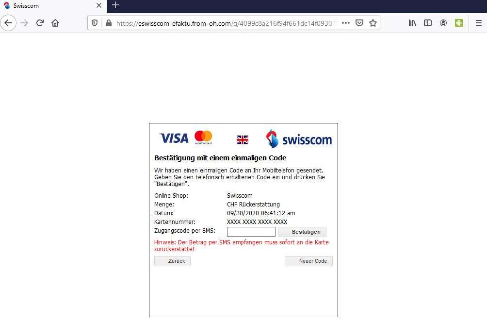 Warnung - Betrüger geben sich als Swisscom aus!