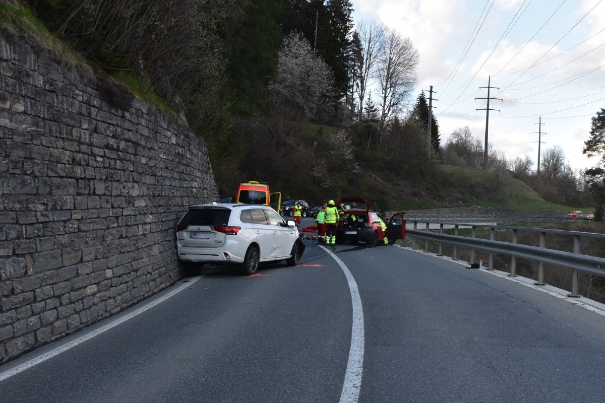 Frontalkollision in Sagogn GR.