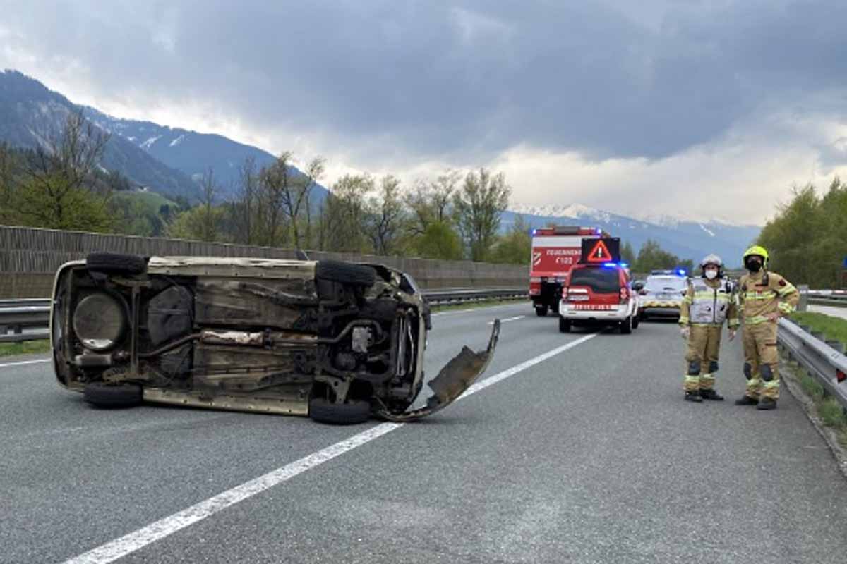 Ein Verkehrsunfall ereignete sich auf der Inntalautobahn Fahrtrichtung Innsbruck