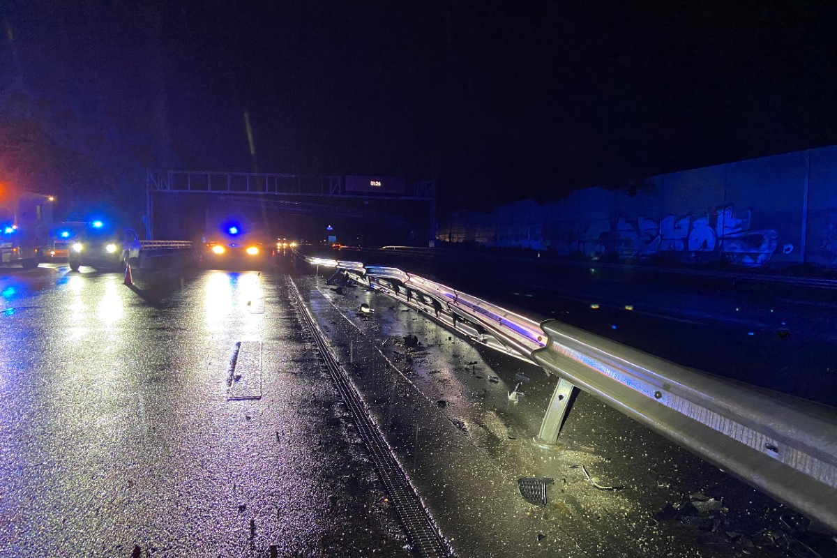 Auf der A3 kam es heute infolge Aquaplaning zu Unfällen.