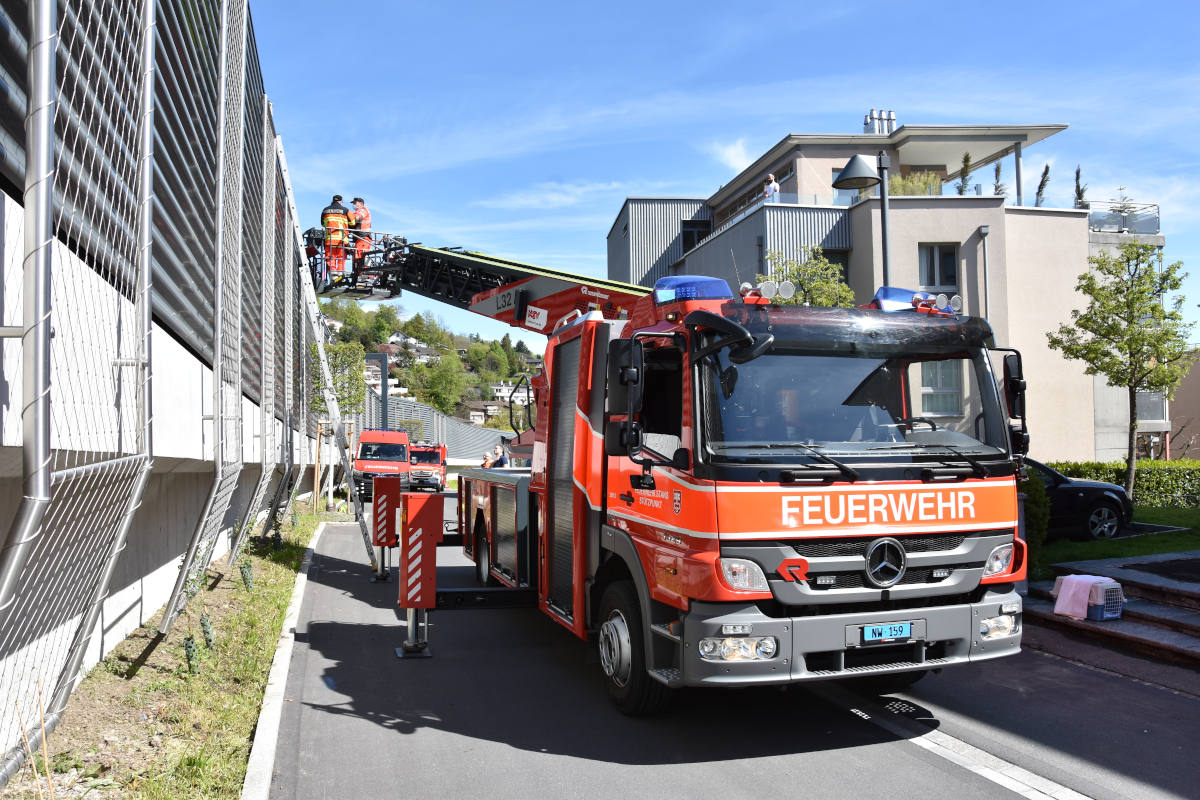 Katze auf der A2 aus misslicher Lage befreit