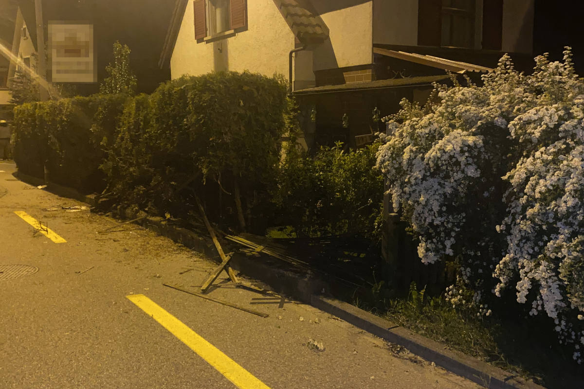 Unfallstelle in Baden AG