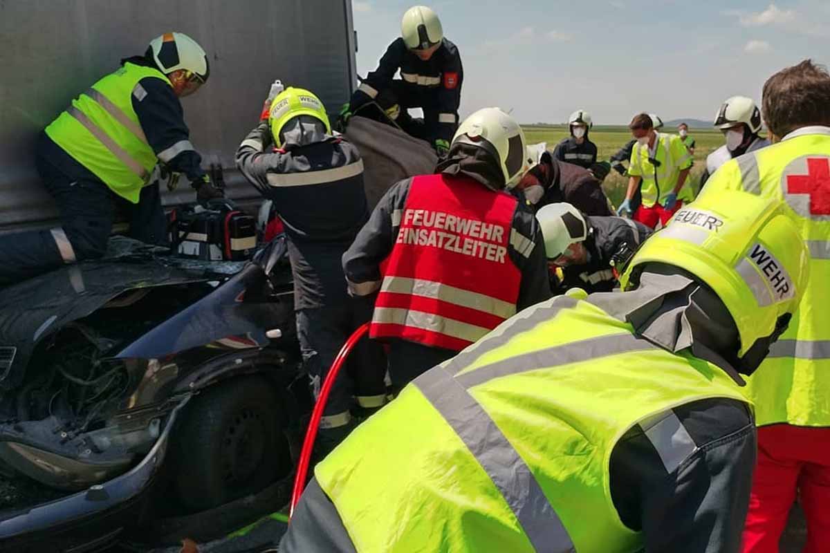 Gestern kam es in Hausleiten zu einem schweren Verkehrsunfall