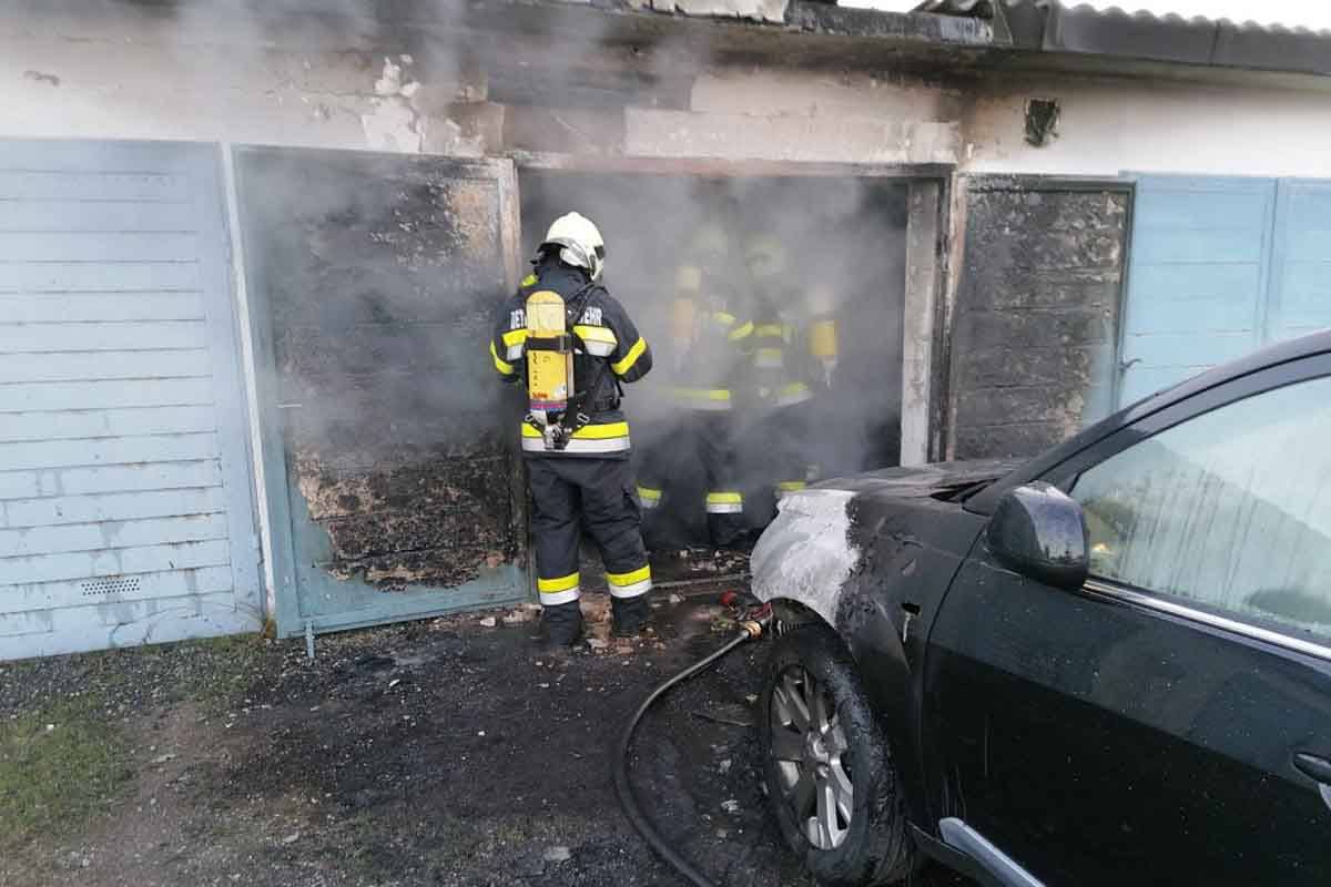 In Kindberg brach in einer Garage ein Brand aus
