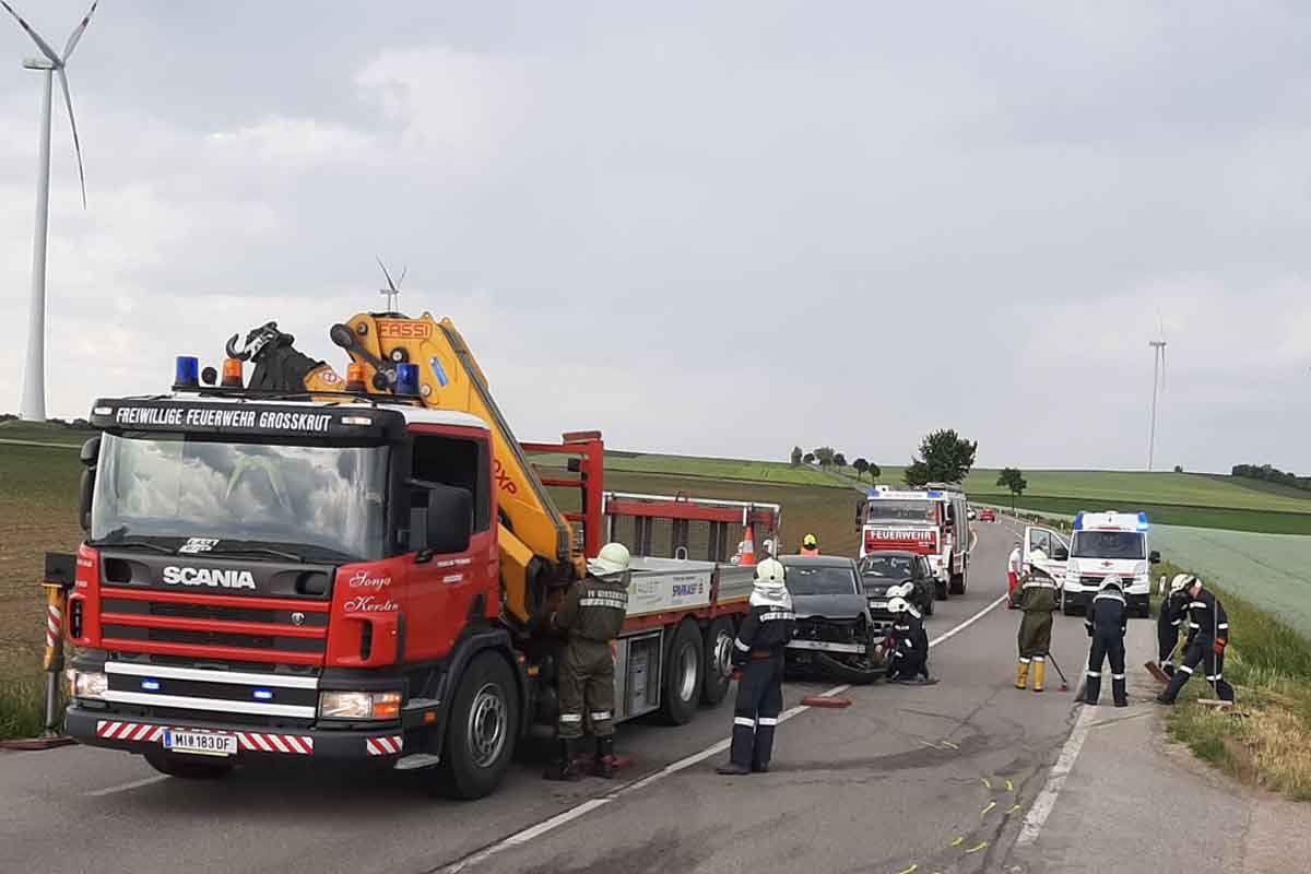 Verkehrsunfall im Gemeindegebiet Großkrut