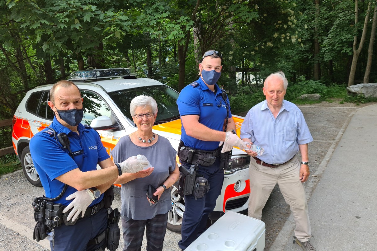 Die Stadtpolizei Chur sensibilisiert die Bevölkerung aufgrund der hohen Temperaturen.