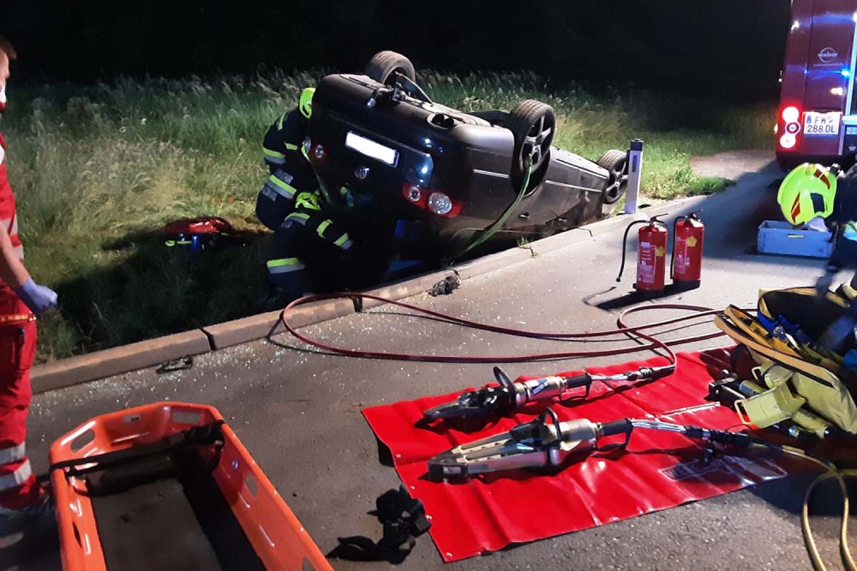 PKW-Überschlag in Preding