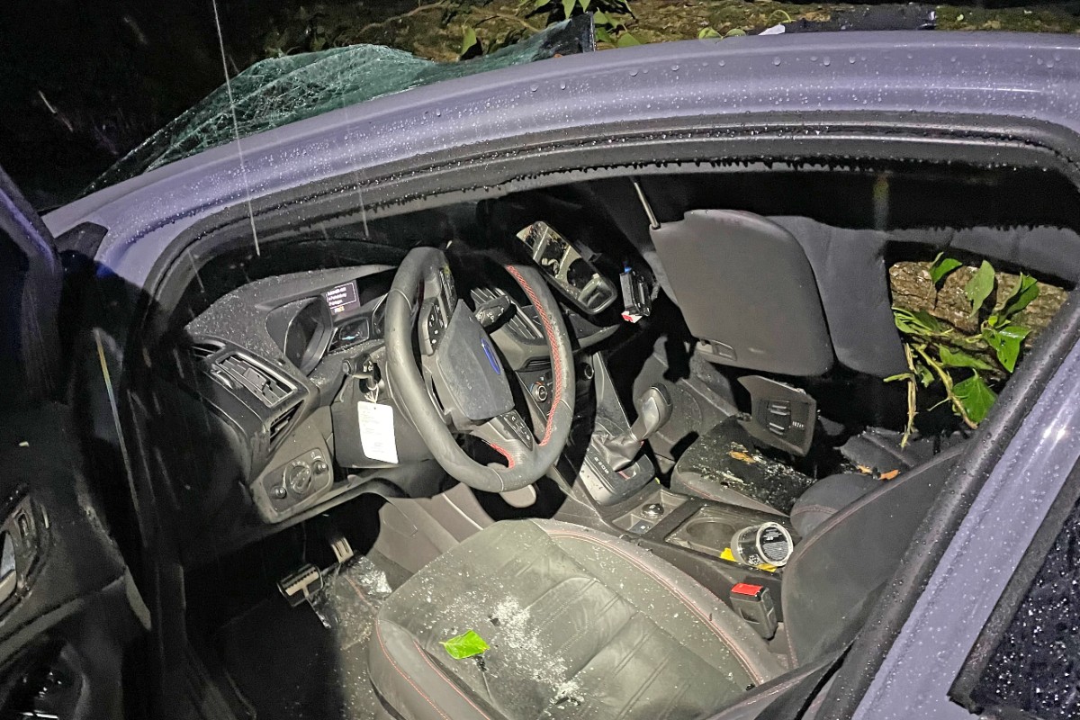 Horrorunfall in Frauenfeld TG - Baum stürzt beim Unwetter auf ein fahrendes Auto!