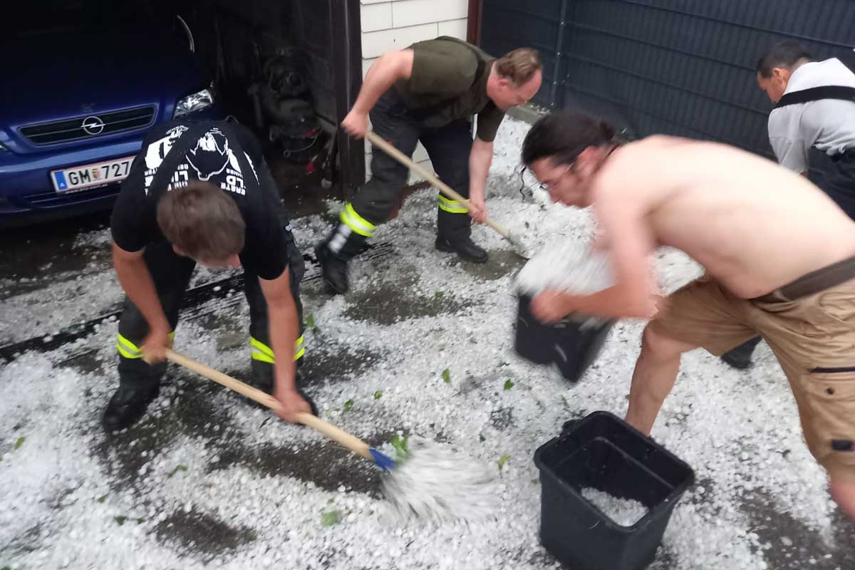 Vor allem die Ortschaften Ehrendorf, Kleinreith, Hochbau wurden von dem Unwetter schwer getroffen