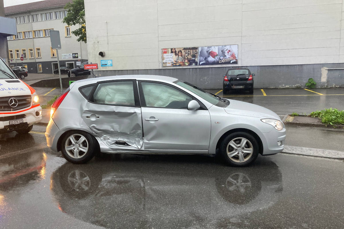 Unfallfahrzeug in Rorschach SG