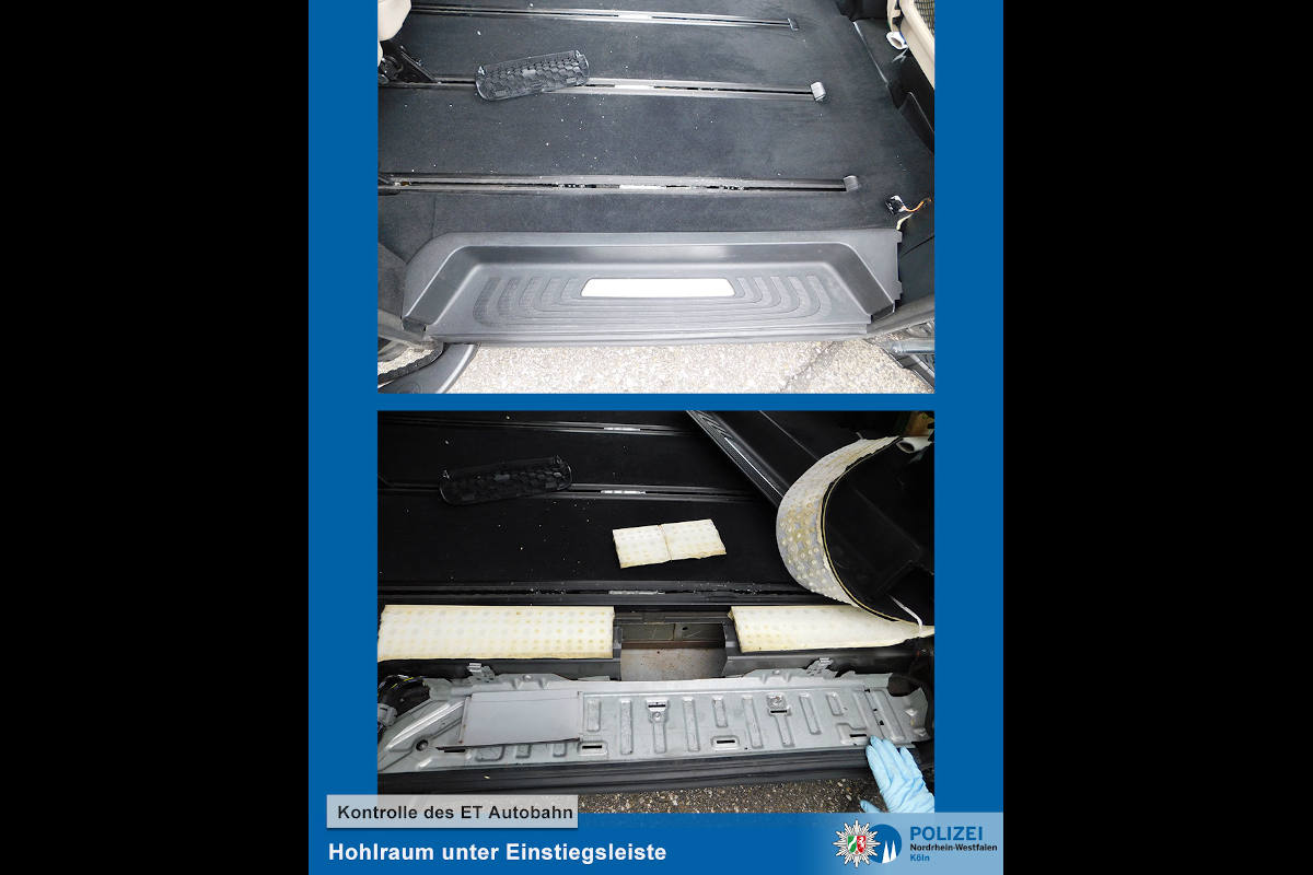 Einsatztrupp der Autobahnpolizei Köln findet eine Million Euro in slowakischem Van