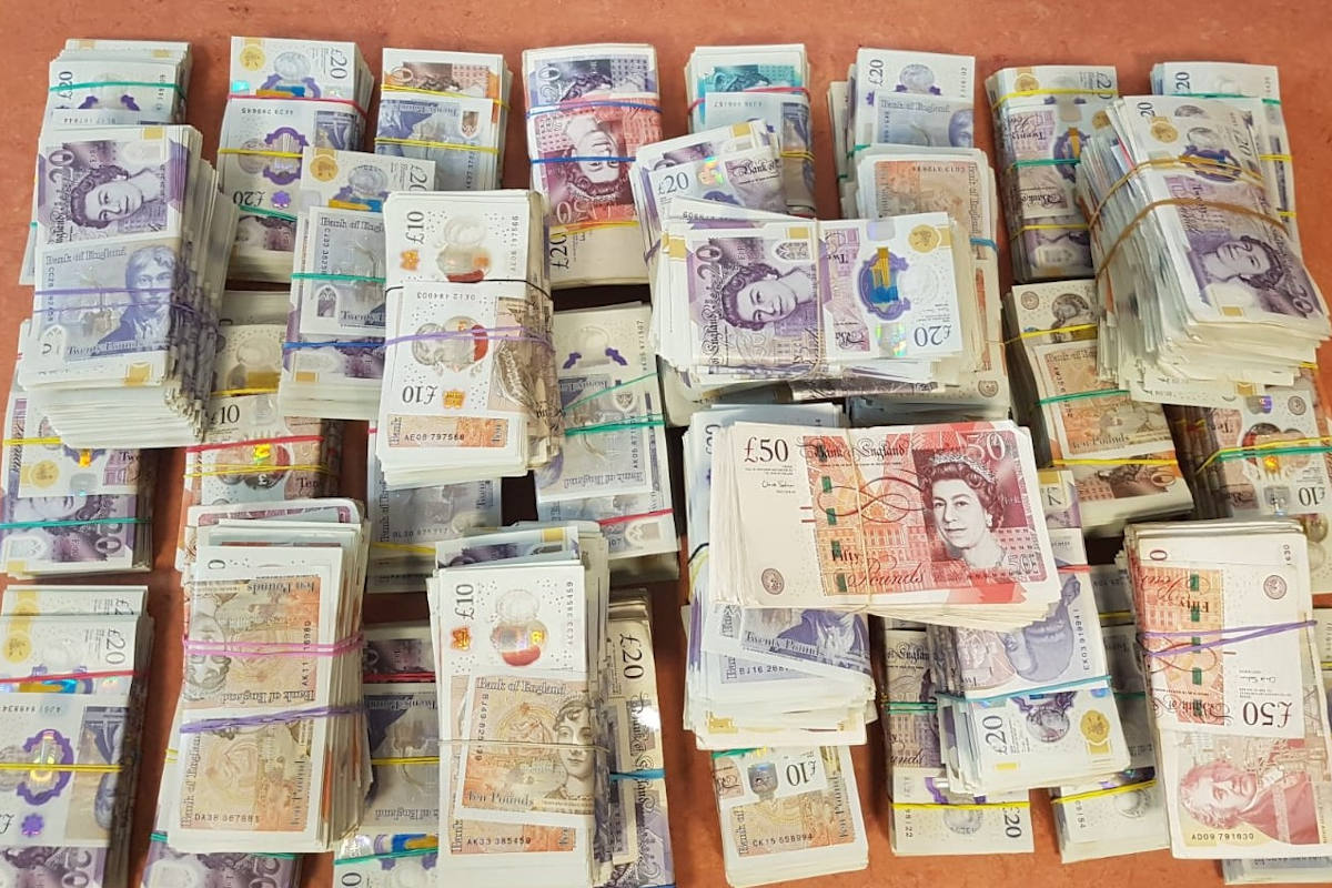 sichergestelltes Bargeld