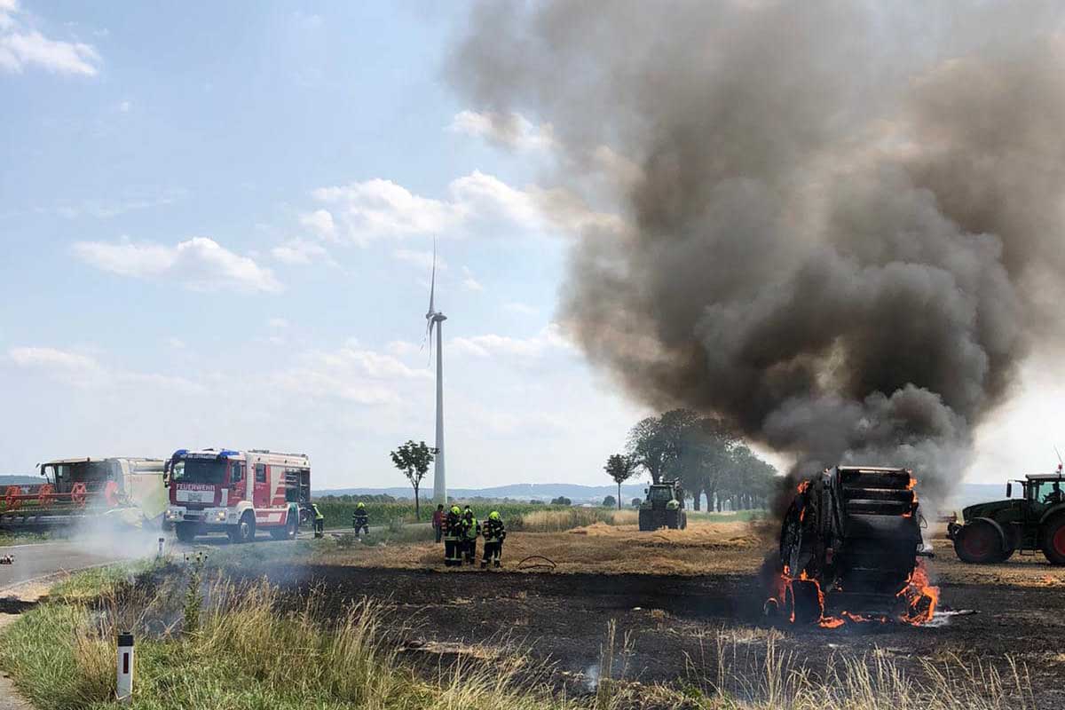 Traktorbrand in Hof