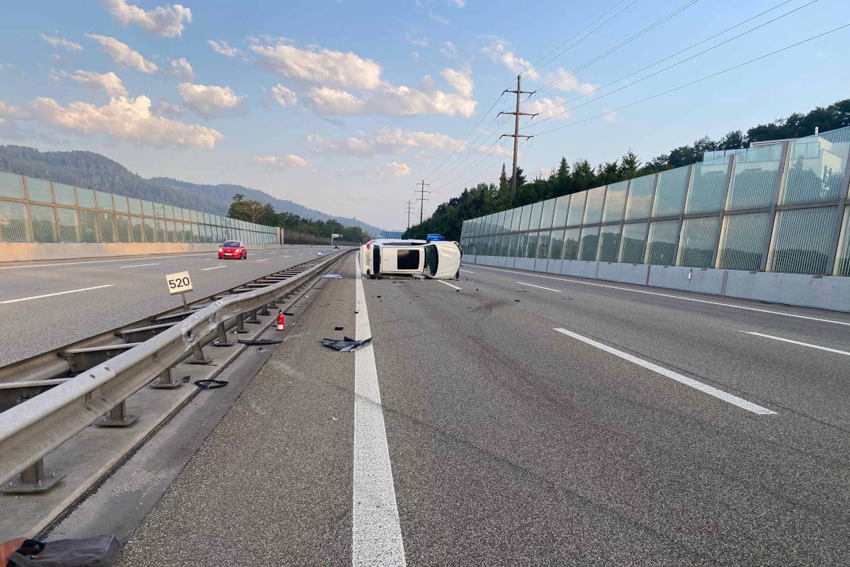 Selbstunfall aufgrund von Alkoholeinfluss auf der A1