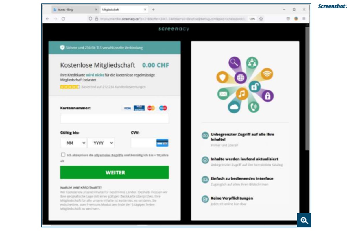 Werbe Phishing - Suchmaschine Bing mit Stichwort "iTunes" betroffen - Betrüger lauern IOS Nutzern auf