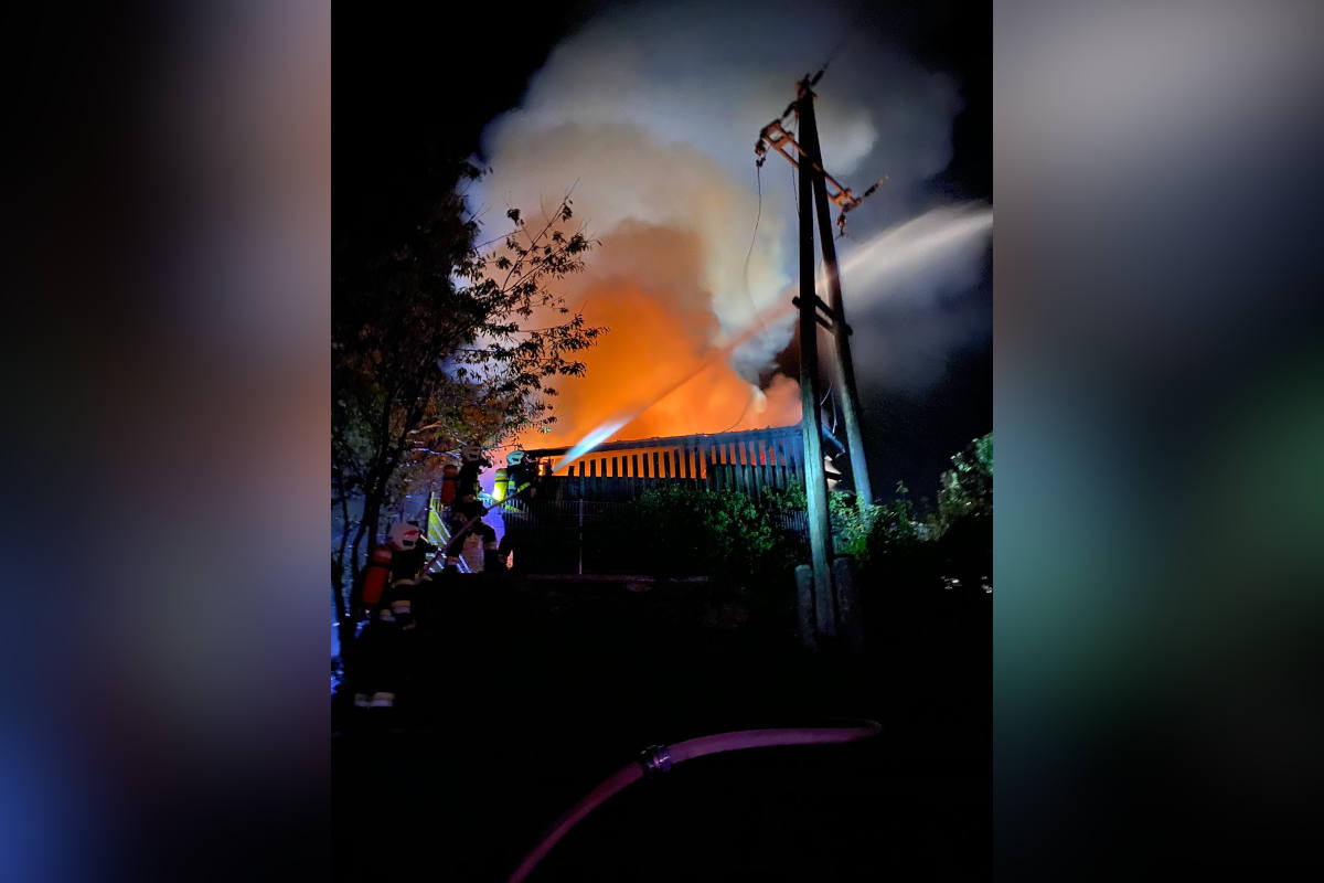 Brand in einem Nebengebäude einer Landwirtschaft