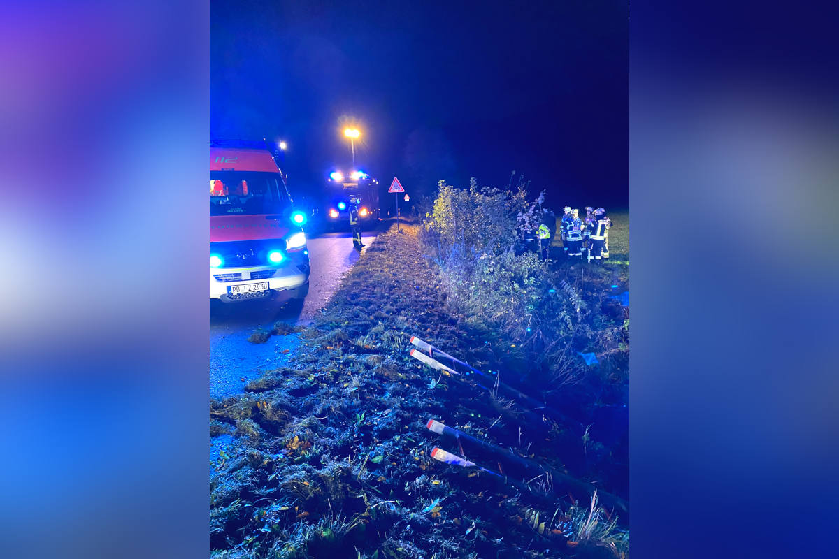 Zwei Verletzte nach schwerem Verkehrsunfall in Altenbeken
