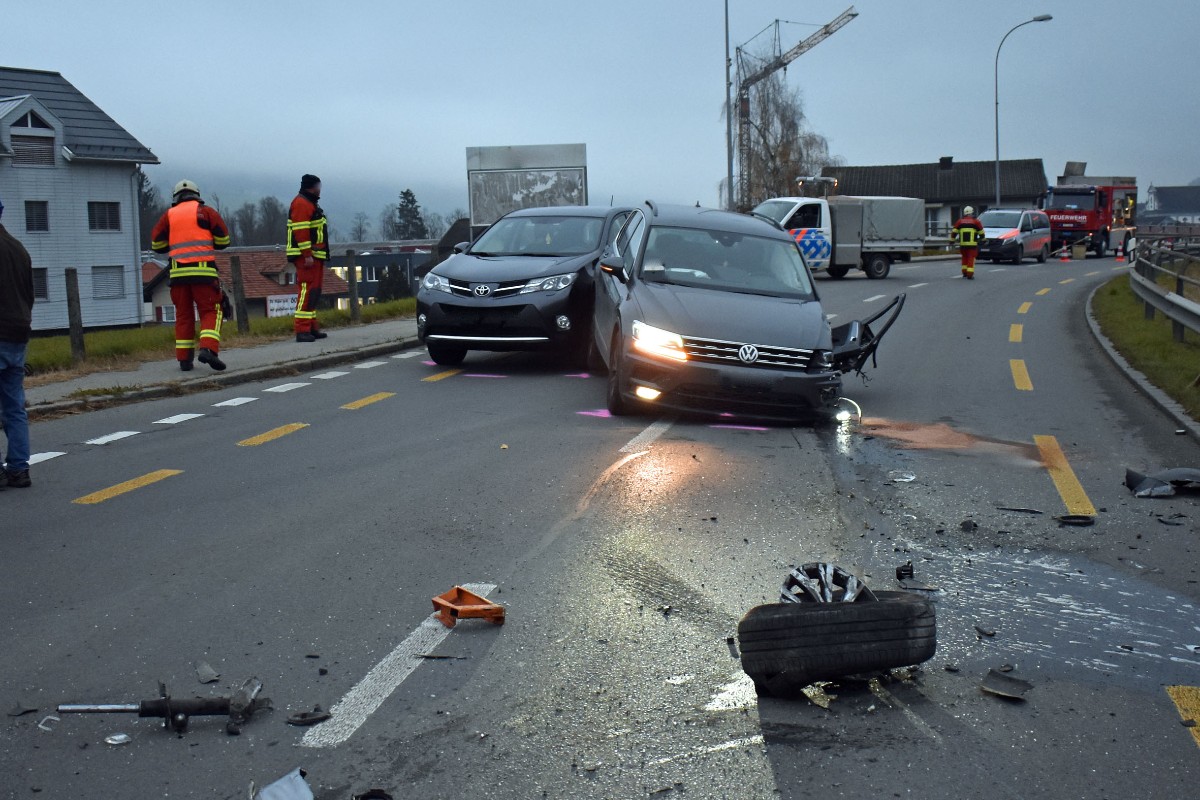 Heftiger Zusammenstoss in Schüpheim LU.