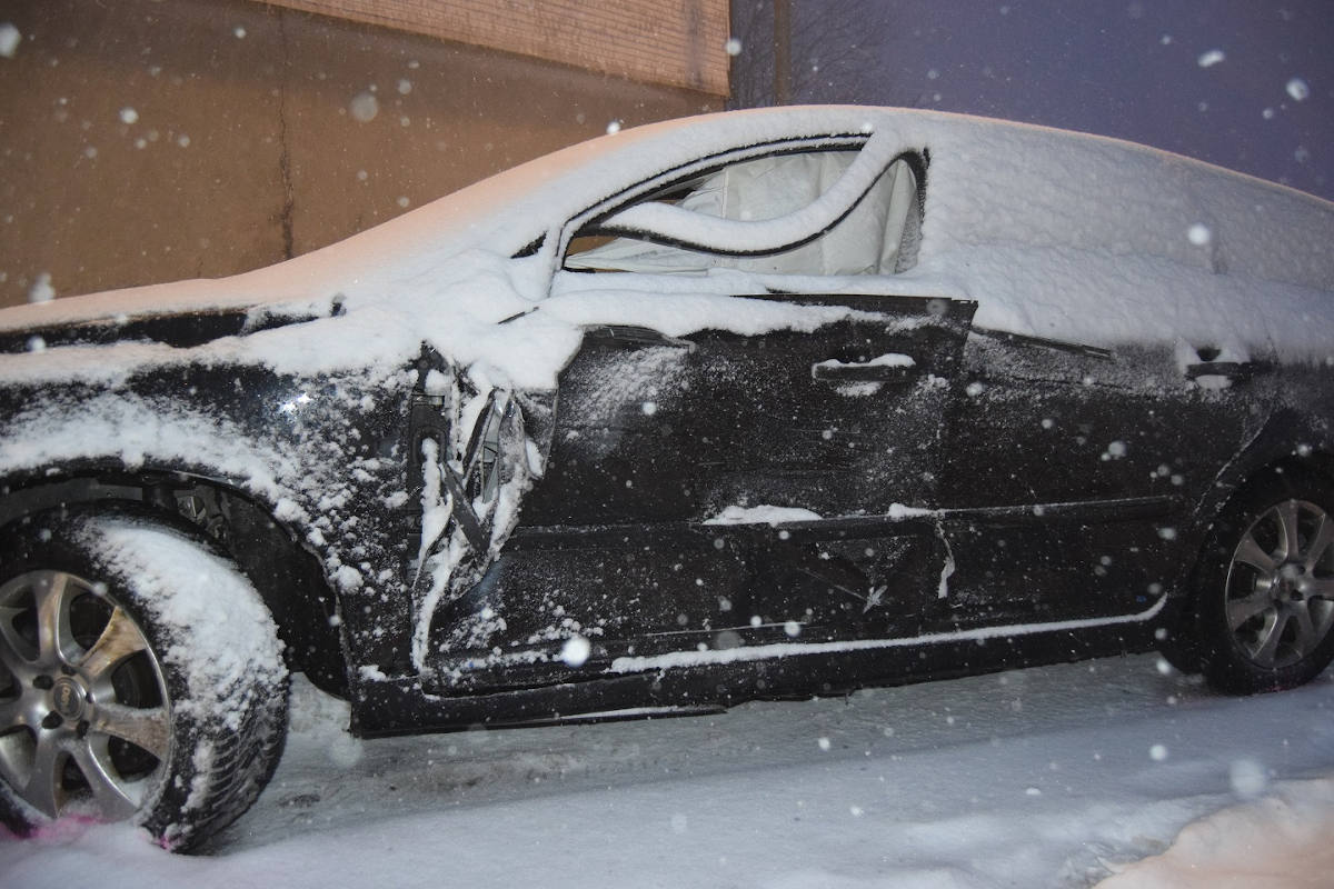 Unfallfahrzeug in Speicher