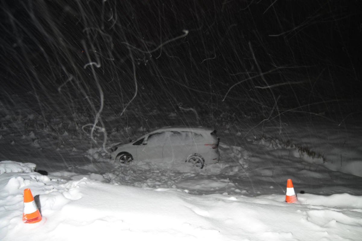 Kanton Appenzell-Ausserrhoden – Acht Verkehrsunfälle auf schneebedeckten Strassen